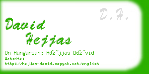 david hejjas business card